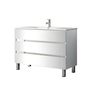 Тумба с раковиной Sanvit Кубэ-3 90 белый глянец