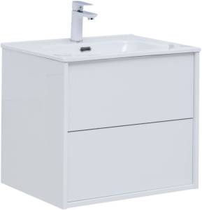 Тумба под раковину Aquanet Lino 60 287540 белый глянец
