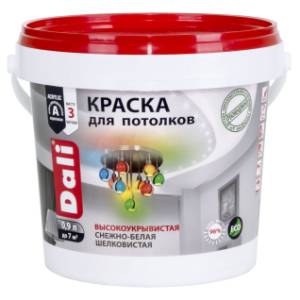 Краска для потолков акриловая Dali глубокоматовая белый 0.9 л