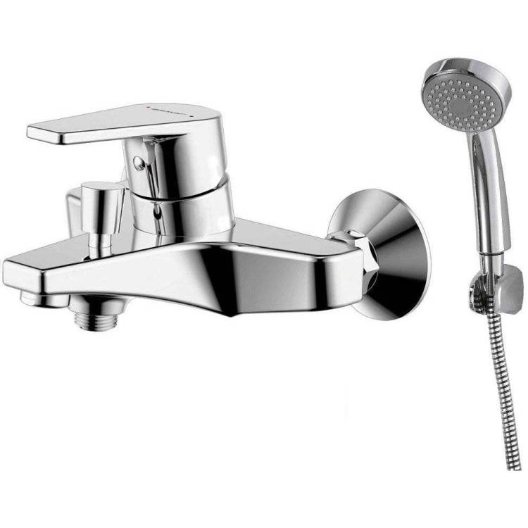 Смеситель для ванны Bravat Line F65299C-B-RUS с душевым гарнитуром