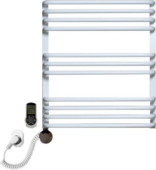 Полотенцесушитель электрический Luxrad Salto Max 063488 60х53 L, белый, терморегулятор selmo smart programm с пультом