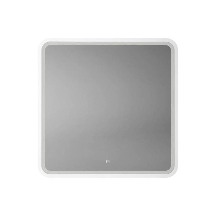 Зеркало Art&Max Genova AM-Gen-800-800-DS-F-White с подсветкой, 80x80