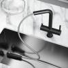 Смеситель для кухни Sancos Spin SC4015MB с вытяжным изливом и краном для фильтрованной воды, черный матовый фото 9