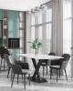 Стол обеденный Stool Group Belle F-1450 180 top baiyushi DUAL белый мрамор 180x90x76 фото 4