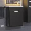 Тумба с раковиной Uperwood Modul подвесная, матовая, черная, 50 см фото 13