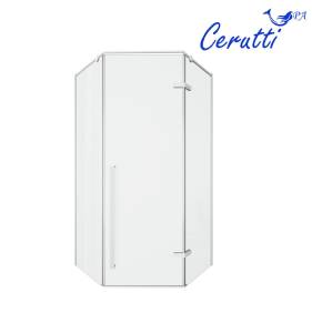 Душевой уголок Cerutti Spa C2AW стекло прозрачное, алюминиевый профиль