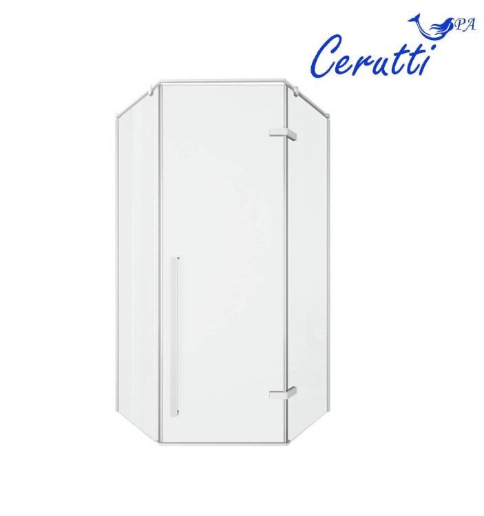 Душевой уголок Cerutti Spa C2AW стекло прозрачное, алюминиевый профиль