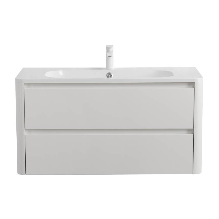 Тумба под раковину Cezares RELAX-1000-2C-SO-BL Bianco Lucido, 99.6x47.7x50