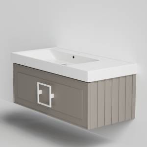 Тумба под раковину La Fenice Cubo Cappuccino 100 бежевый матовый