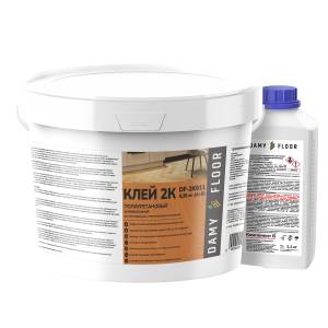 Клей Damy Floor DF-2К911 двухкомпонентный для паркета, SPC и LVT покрытий 9.35 кг