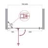 Душевая дверь BelBagno Kraft B-12-60/20-C-Cr-L фото 2