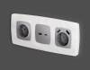 Лицевая панель для розетки 2USB A+C Ambrella Volt Omega OP5110 фото 2