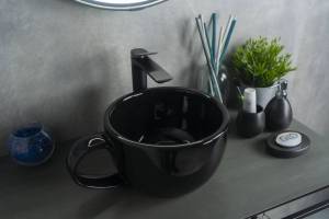 Раковина Gid Creativo Nc9077 52230 черная глянцевая, 40x30x18