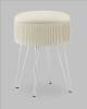 Пуф Stool Group Астор 23A1696VD-8167-01-S бежевый серебряные ножки фото 2