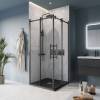 Душевой уголок BelBagno Marino MARINO-A-2-100-C-NERO профиль черный матовый, стекло прозрачное, 100x100