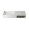 Раковина Vincea Solid Surface VWB-6S112MW из искусственного камня, 1200x400x200, подвесная, цвет белый матовый фото 4