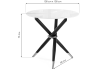 Стол Woodville Rock 15536 white/black фото 2