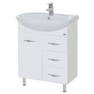 Тумба с раковиной Bellezza Стелла 65 3 ящ. Белый