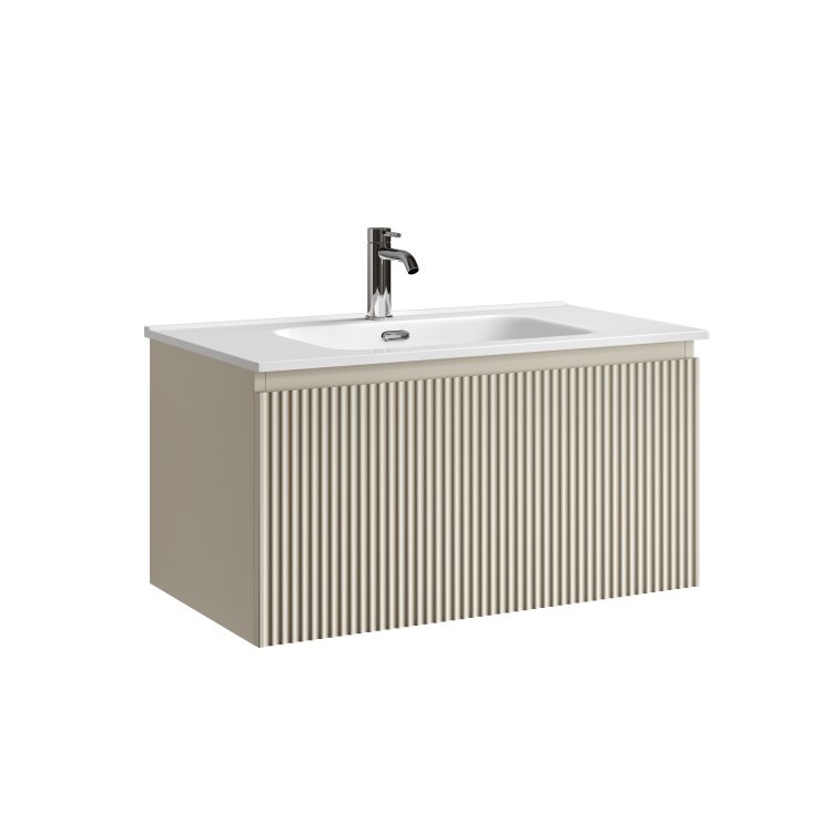 Тумба с раковиной Sancos Snob R 1.0 Beige Soft, 80x42.6