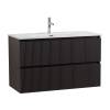 Тумба с раковиной BelBagno UNO-MINI 100 подвесная, Темно-Серый Матовый фото 2