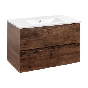 Тумба под раковину Vincea Mia VMC-2MC900RW 900 подвесная, 2 выкатных ящика soft close, R.Wood
