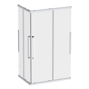 Душевой уголок AM.PM Func W84G-403-12080-MТ Square Slide 120х80, матовый хром, прозрачное