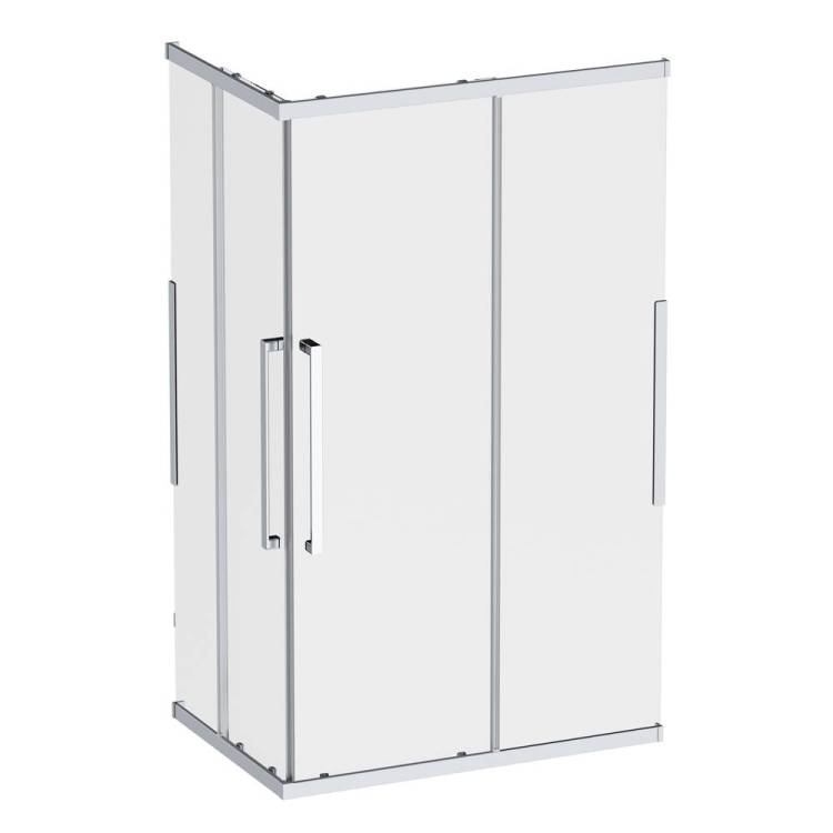 Душевой уголок AM.PM Func W84G-403-12080-MТ Square Slide 120х80, матовый хром, прозрачное