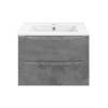 Тумба с раковиной Vincea Mia 700 2 выкатных ящика, Beton фото 3