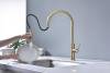 Смеситель для кухни Paulmark Senso Se215180-LG с выдвижным изливом, светлое золото фото 7