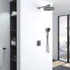 Душевой комплект Vincea Inspire VSFW-3I21MT2GM встраиваемый, термостат, двухрежимный, вороненная сталь фото 15