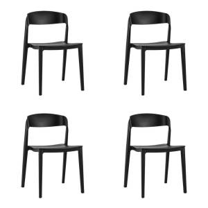 Набор из 4 стульев Stool Group Moris SL-7089 black X4 черный, пластик