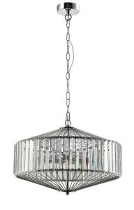 Подвесной светильник Crystal Lux Fiesta SP5 CHROME/TRANSPARENTE
