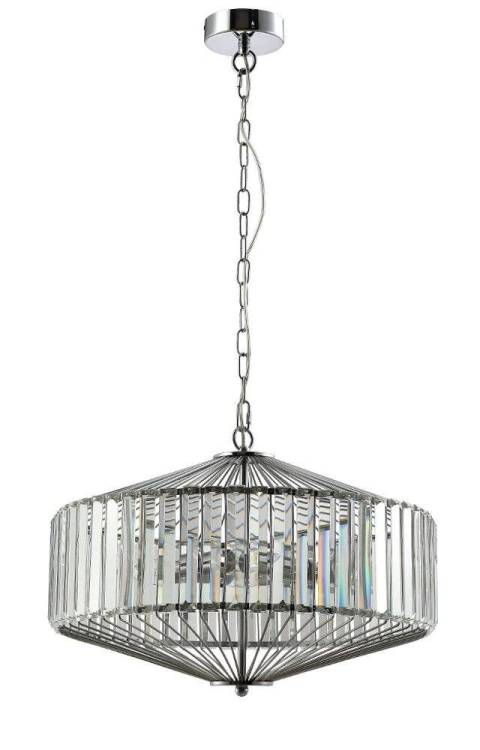 Подвесной светильник Crystal Lux Fiesta SP5 CHROME/TRANSPARENTE