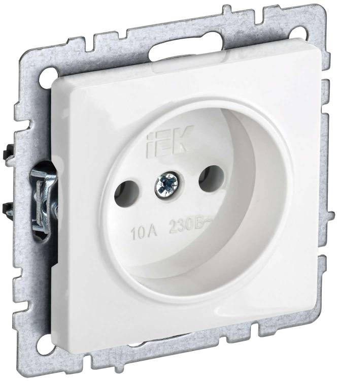 Розетка 1-местная IEK Brite BR-R10-10-K01 белый
