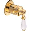 Смеситель для душа Migliore Ermitage Mini 28593 с внутренней частью, белый, золото