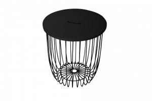 Журнальный столик Bradex Home Easy FR 0419-2 черный малый 34.5x34.5x36