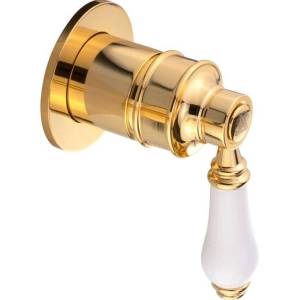 Смеситель для душа Migliore Ermitage Mini 28593 с внутренней частью, белый, золото