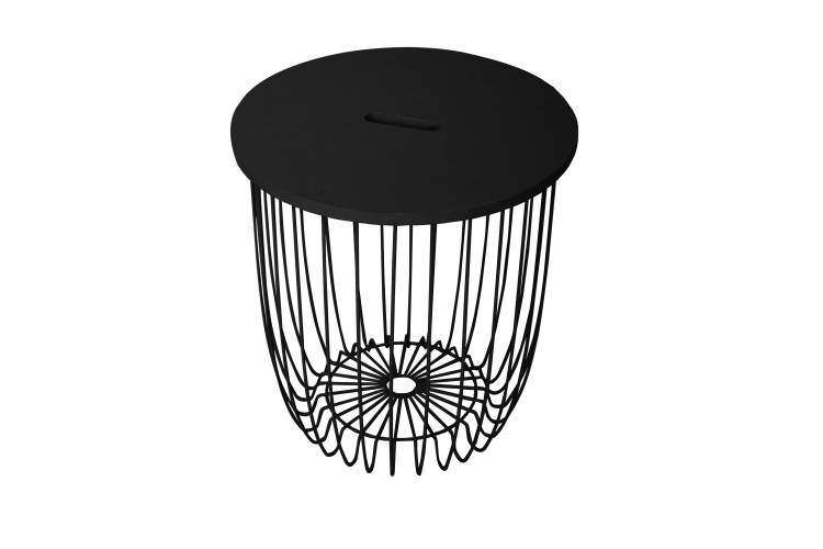 Журнальный столик Bradex Home Easy FR 0419-2 черный малый 34.5x34.5x36