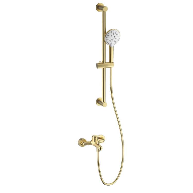 Смеситель для ванны Wonzon & Woghand WW-4560-BG с душевым гарнитуром, брашированное золото