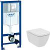 Комплект Унитаз подвесной Ideal Standard I.Life B T461401 безободковый, euro white с микролифтом, euro white + Инсталляция Grohe Rapid SL 38772001 3 в 1 с кнопкой смыва