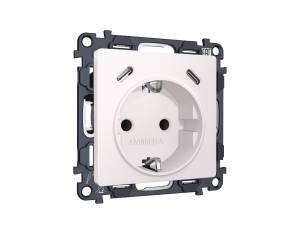 Комплект механизма электрической розетки 2USB C+C 20W с заземлением Ambrella Volt MA MA210510 жемчуг