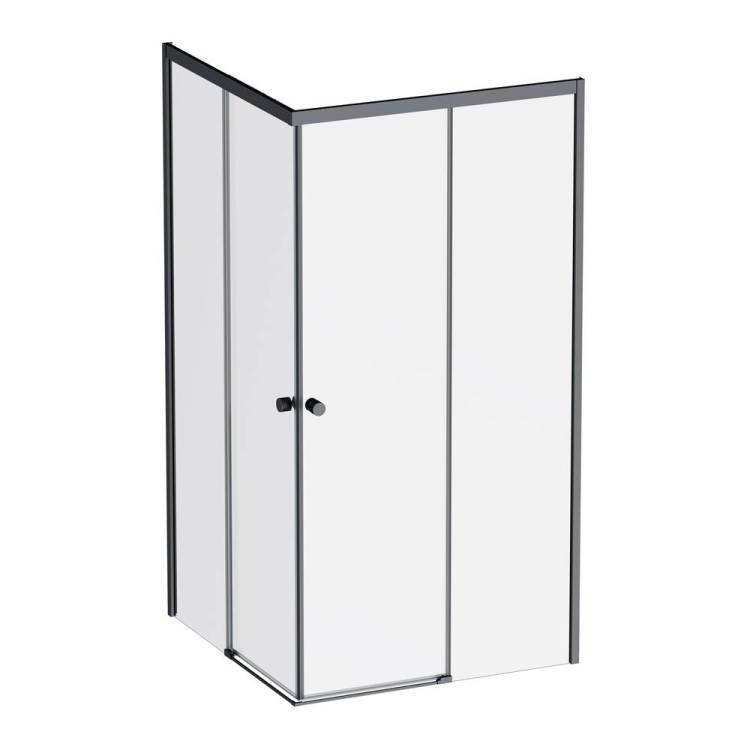 Душевой уголок AM.PM X-Joy W94G-403-100100-BТ1К профиль черный матовый, стекло прозрачное, 100x100