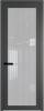 Межкомнатная дверь Profil Doors 1 AGP цвет профиля Серая ночь, стекло безопасное 6 мм страйп 700x2000