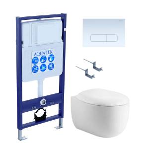 Комплект Aquatek Альтаир SET AQUATEK АЛЬТАИР cm-013 4в1 кнопка белый