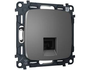 Комплект механизма компьютерной розетки Ambrella Volt MO MO662005 антрацит серый