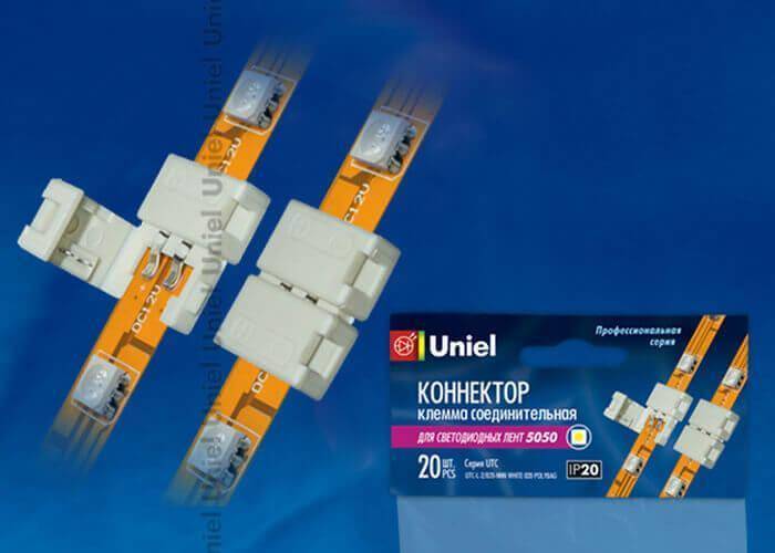 Коннектор для светодиодных лент Uniel UTC-L-2/B20-NNN White 020