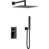Душевой комплект Boheme Qubic 474-3-B черный матовый