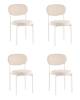 Набор из 4 стульев Stool Group Бриф SN AV 477-C01-9016-K молочный каркас белый муар