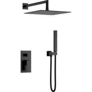 Душевой комплект Boheme Qubic 474-3-B черный матовый