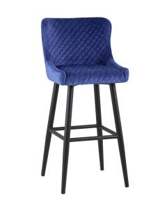 Стул барный Stool Group Ститч MC15B VELVET HLR-65 DUAL синий
